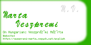 marta veszpremi business card